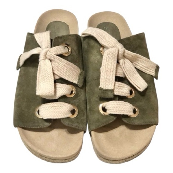 Silent D Shoes - Anthropologie Silent D Fronnie Laced Slip On Sandals Fronnie US 8-8.5 EU 39